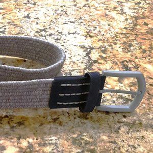 Travis Mathew Golf Belt Cuater Woven Grey Blue Large